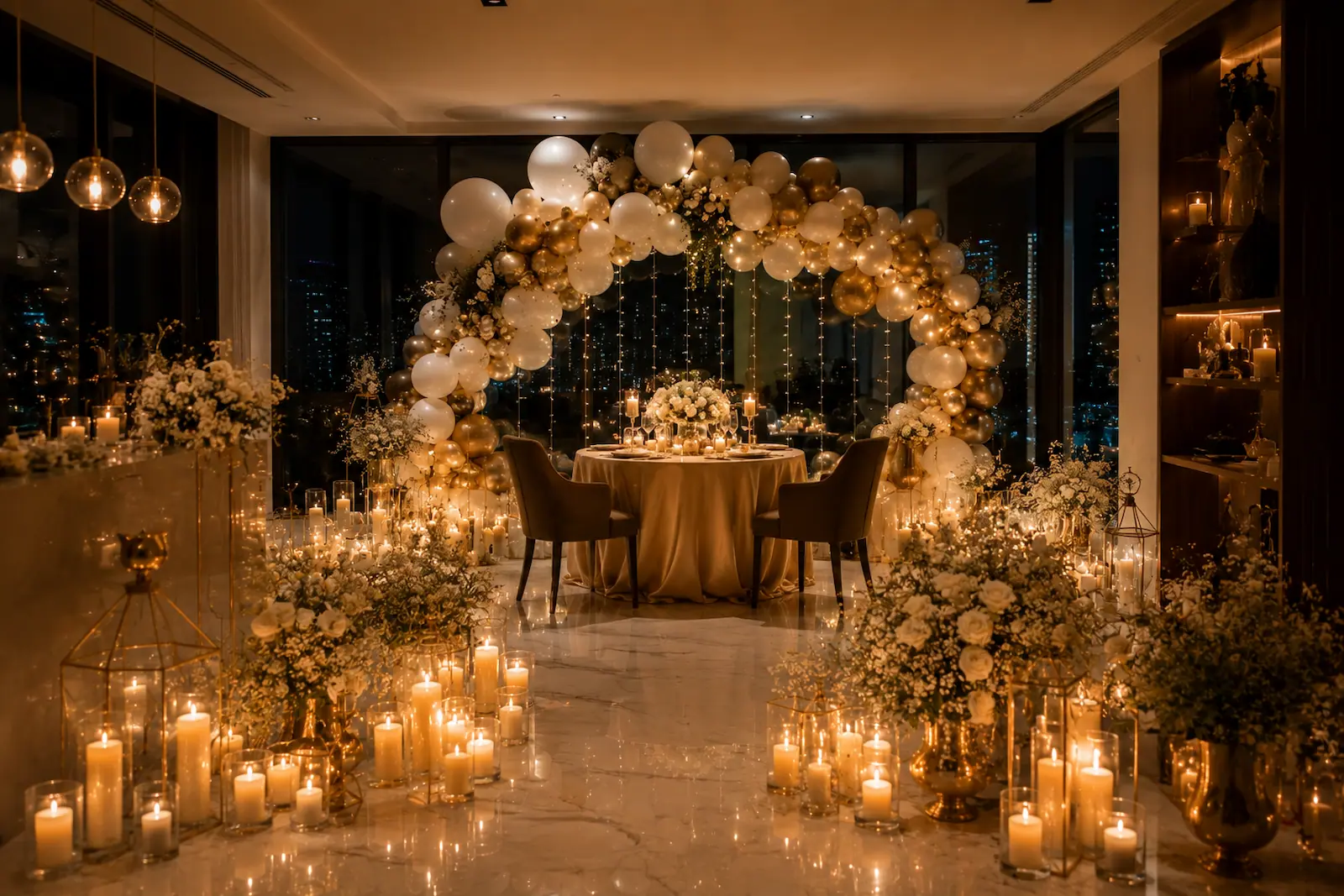 Luxury Candle Light Anniversary Decoration Delhi